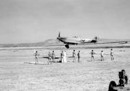 Asisbiz Spitfire MkIX RAF 601Sqn UF Question landing at Lentini West Sicily IWM CNA1099