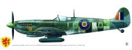 Asisbiz Spitfire LFIXc RAF 602Sqn LOD Pierre Clostermann MJ586 Longues sur Mer July 1944 0A