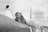 Asisbiz Spitfire MkIX RAF 602Sqn SLr JJ Le Roux CO with his aircraft named Betty at B11 Longues Normandy 1944 IWM CL784