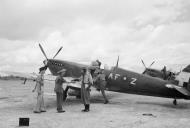 Asisbiz Spitfire MkVIII RAF 607Sqn AFZ JG354 at Mingaladon Burma IWM CI1565