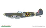 Asisbiz Spitfire MkVb RAF 616Sqn YQC FO James E Johnson W3457 at RAF Tangmere Aug 1941 profile by Eduard 0A