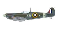 Asisbiz Spitfire MkVb RAF 71Sqn XRX PO Joseph M Kelly AB875 Martlesham Heath Suffolk Feb 1942 by Eduard 0A