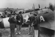 Asisbiz Spitfire MkVb USAAF 8AF 4FG334FS XRV and XRA North Weald 29th Sep 1942 FRE2333