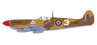 Asisbiz Spitfire HFVIII RAF 92Sqn QJ3 Lt JE Gasson JF587 Marcianise AF Italy 1944 profile by Eduard 0A