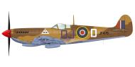 Asisbiz Spitfire HFVIII RAF 92Sqn QJF Eddie Edwards JF476 Triolo Sicily Italy Nov 1943 profile by Eduard 0A