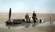 Asisbiz Spitfire MkIa RAF 92Sqn GRJ P9374 damaged by Bf 109s force landed nr Calais 24th May 1940 02