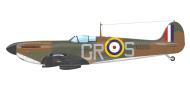 Asisbiz Spitfire MkIa RAF 92Sqn GRS PO Allan R Wright N3250 RAF Croydon May 1940 profile by Eduard 0A