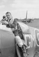 Asisbiz Spitfire RAF 145 Wing Group Capt AG Sailor Malan at Merston IWM CH12859
