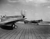 Asisbiz Spitfire MkIXe RCAF 412Sqn VZW taxing at B108 Rheine Germany 1945 IWM MH6850