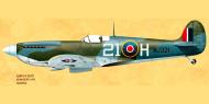 Asisbiz Spitfire MkIX RCAF 443Sqn 2IH MJ321 England 1944 0A