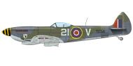Asisbiz Spitfire XVI RCAF 443Sqn 2IV TD341 Uetersen airfield Germany August 1945 profile by Eduard 0A