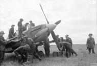 Asisbiz Spitfire MkIX RCAF 441Sqn at B3 Sainte Croix sur Mer Normandy 10th Jun 1944 IWM CL76