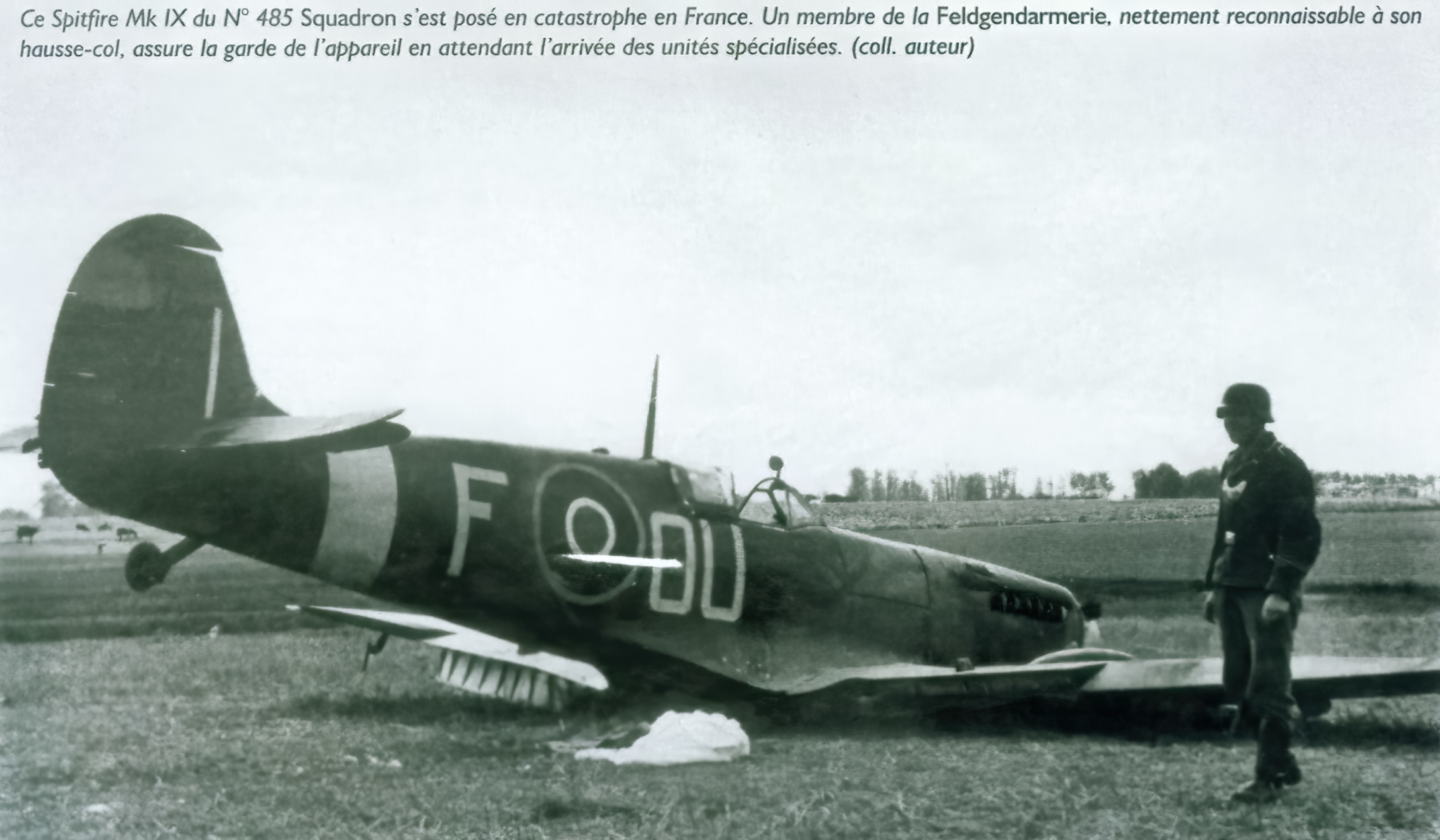 Spitfire MkIX RNZAF 485Sqn OUF force landed France 01