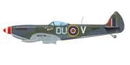 Asisbiz Spitfire XVI RNZAF 485Sqn OUV WO M Lind TB675 Fassberg Germany summer 1945 profile by Eduard 0A
