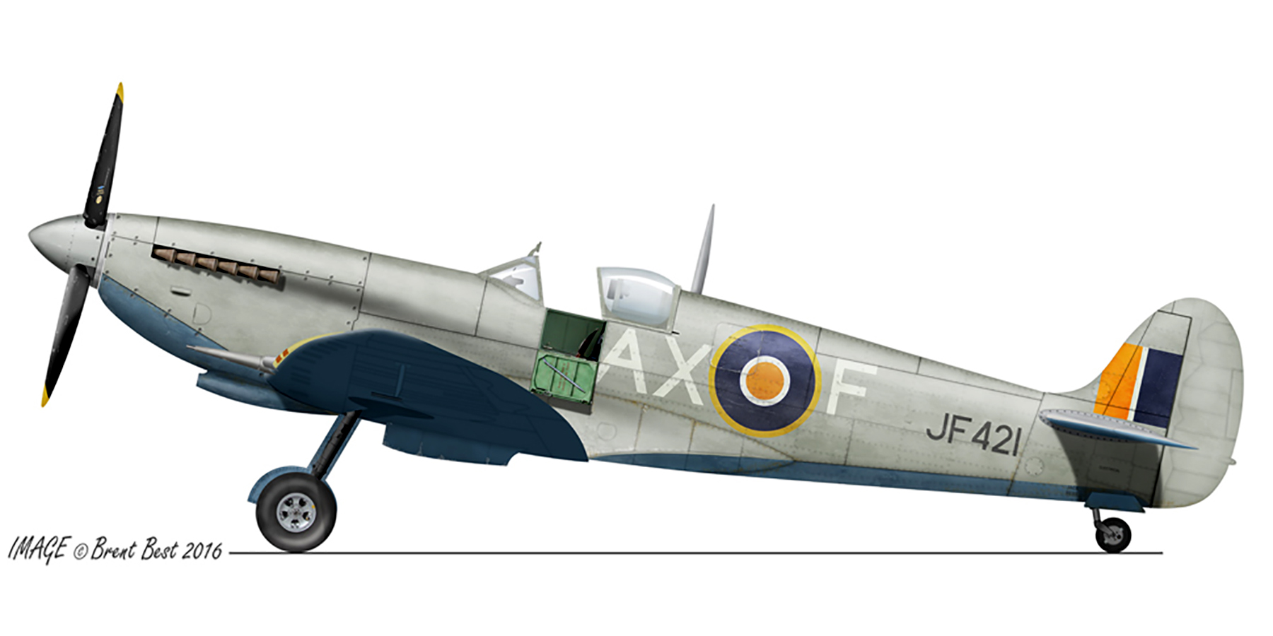 Asisbiz Spitfire HFVIII SAAF 1Sqn AXF JF421 Palata Italy Nov 1943 0A