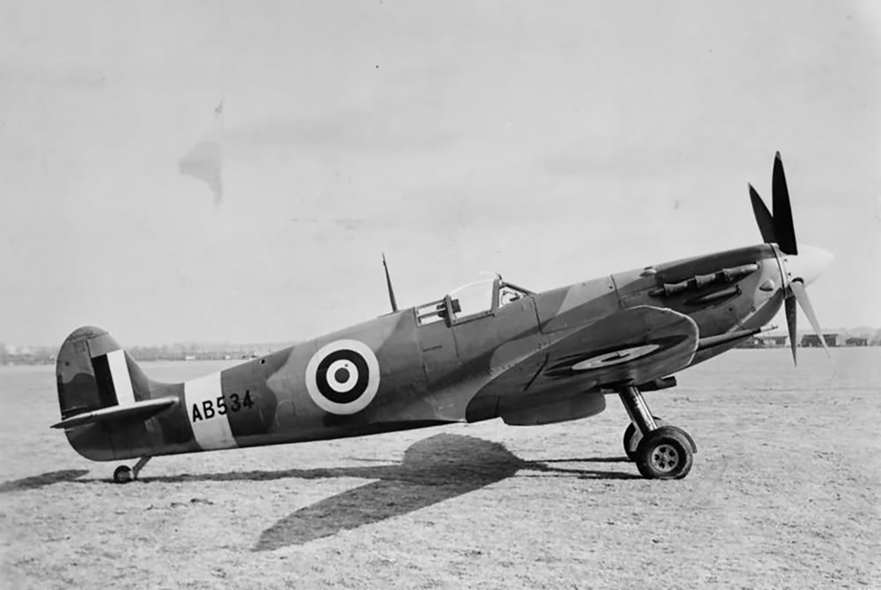 Factory fresh Spitfire HFVI RAF AB534 at Boscombe Down England web 01