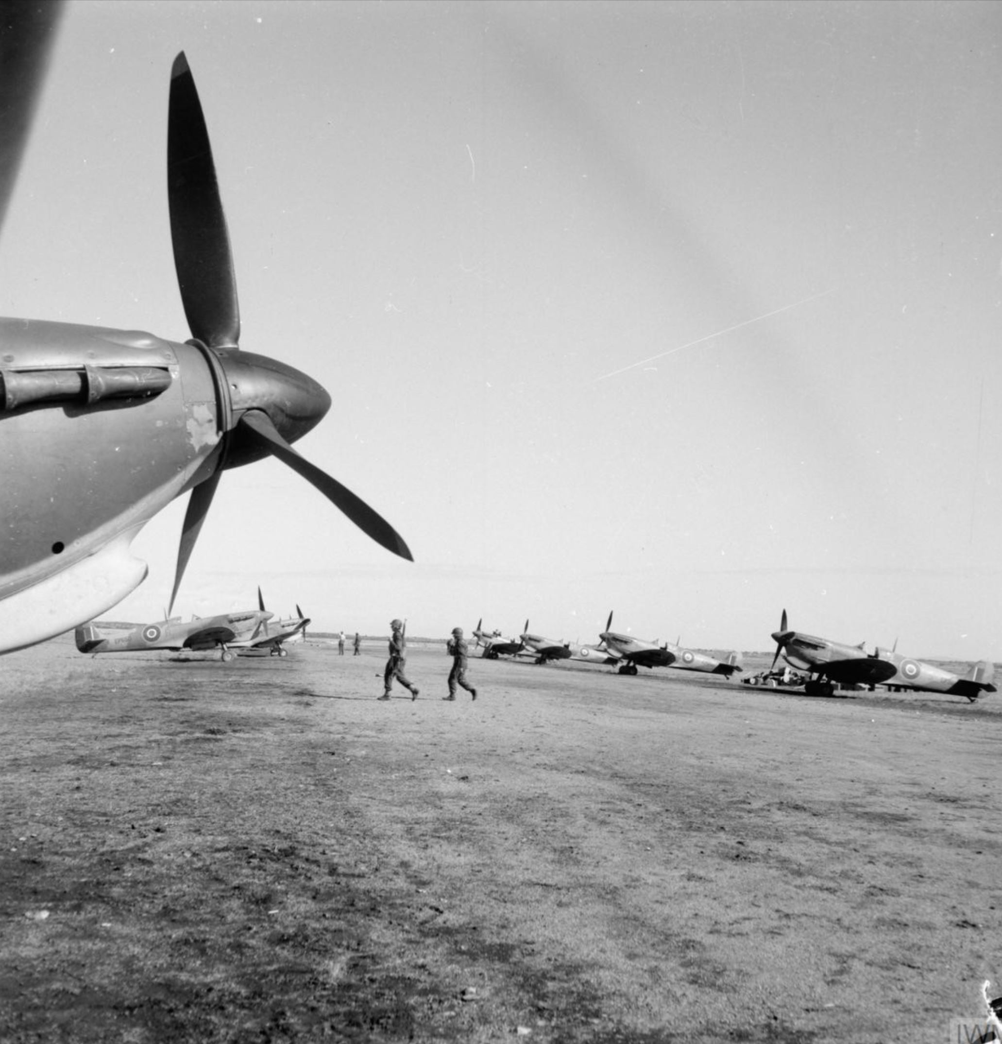 Spitfire MkVTrop RAF reinforcement aircraft at Bone Algeria IWM CNA46