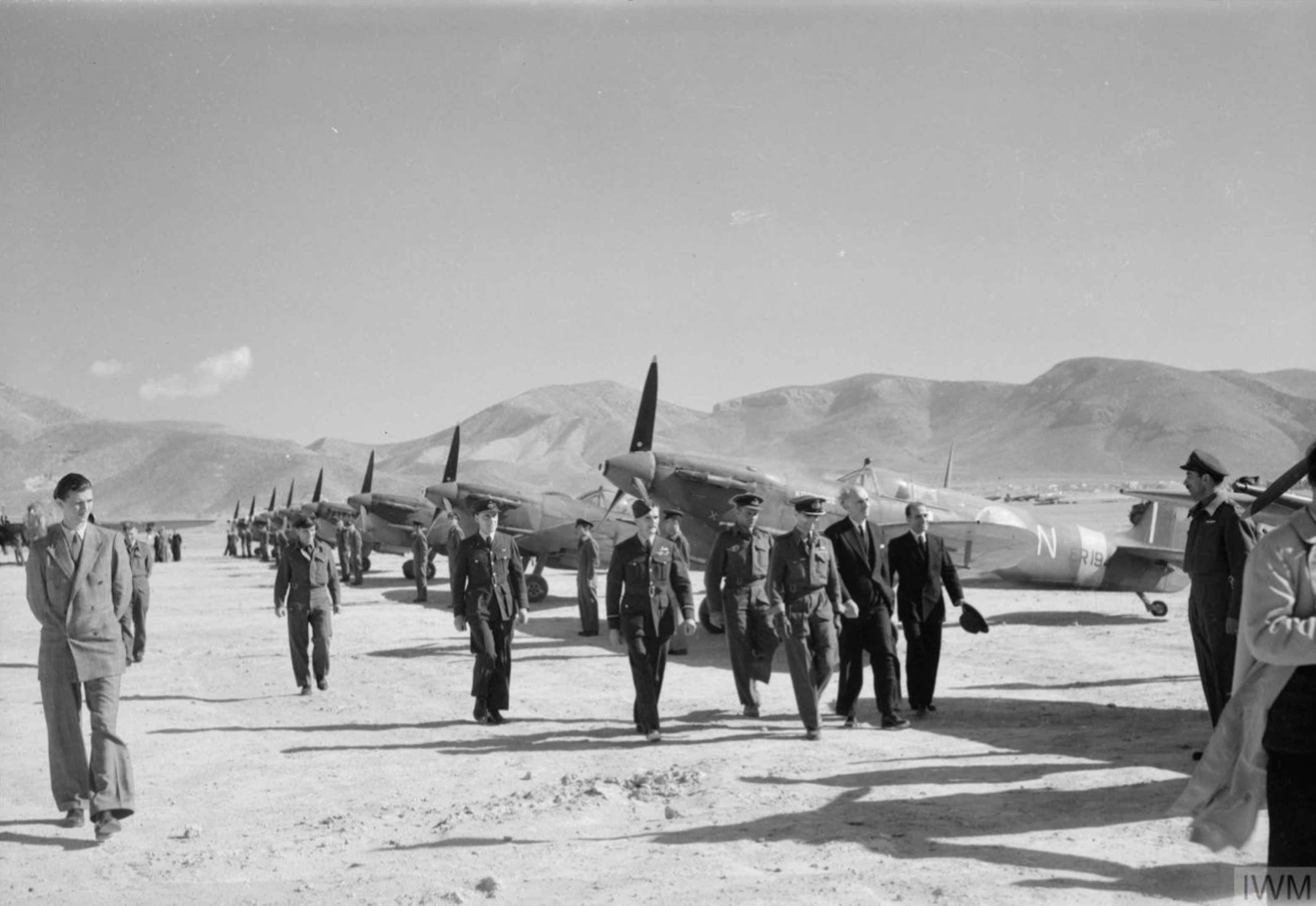 Spitfire MkVc RAF 336Sqn N ER194 at Kalamaki Greece IWM CNA4686