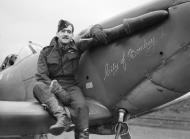 Asisbiz Aircrew RAF 122Sqn SqnLdr HJL Hallowes on his Spitfire MkVB City of Bombay at Scorton Yorkshire IWM CH4275