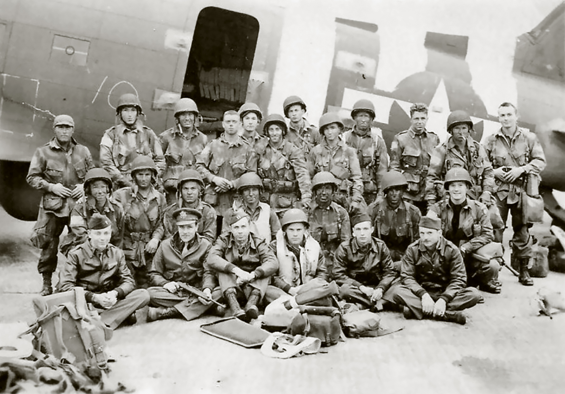Douglas C 47 Skytrain with US Army Pathfinders and flight crew prior to D Day at RAF North Witham June 1944 01