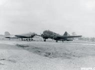 Asisbiz 41 38654 Douglas C 47 Dakota hit by a C 46A Commando due to gear locking when taxing India Nov 1943 NA277