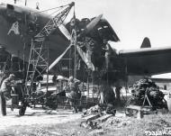 Asisbiz Curtiss C 46 Commando 4CCG 382 AAF Base Unit being repairded in India 15th Mar 1945 NA316
