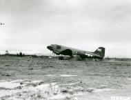 Asisbiz Douglas C 47 Skytrain 832 landing at Myitkyina during Monsoon rains in Burma 29th Jun 1944 NA121