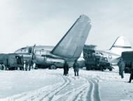 Asisbiz 43 46987 Curtiss C 46A Commando flown by John D Martin crashed after taking off Poltava Russia 6th Feb 1945 NA383