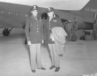 Asisbiz 42 6505 Douglas C 52D Dakota BrigGen's S Fitzgerald (L) n PJ Hurley at Heliopolis Airport Cairo Egypt Mar 1943 NA858