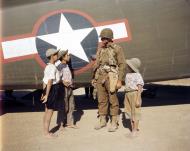 Asisbiz WWII USAAF color photo of Airborne Infantryman before take off Sicily 1943 01