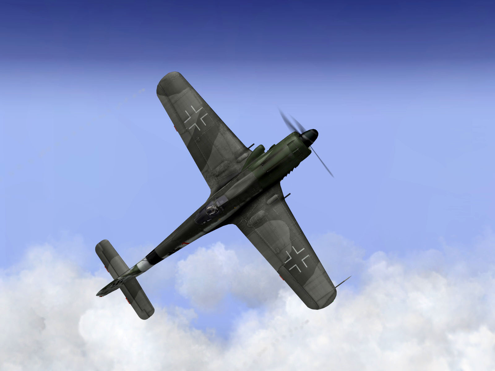 IL2 P3 Ta 152C 7.JG26 red 1 performing a right high angle banking turn V02