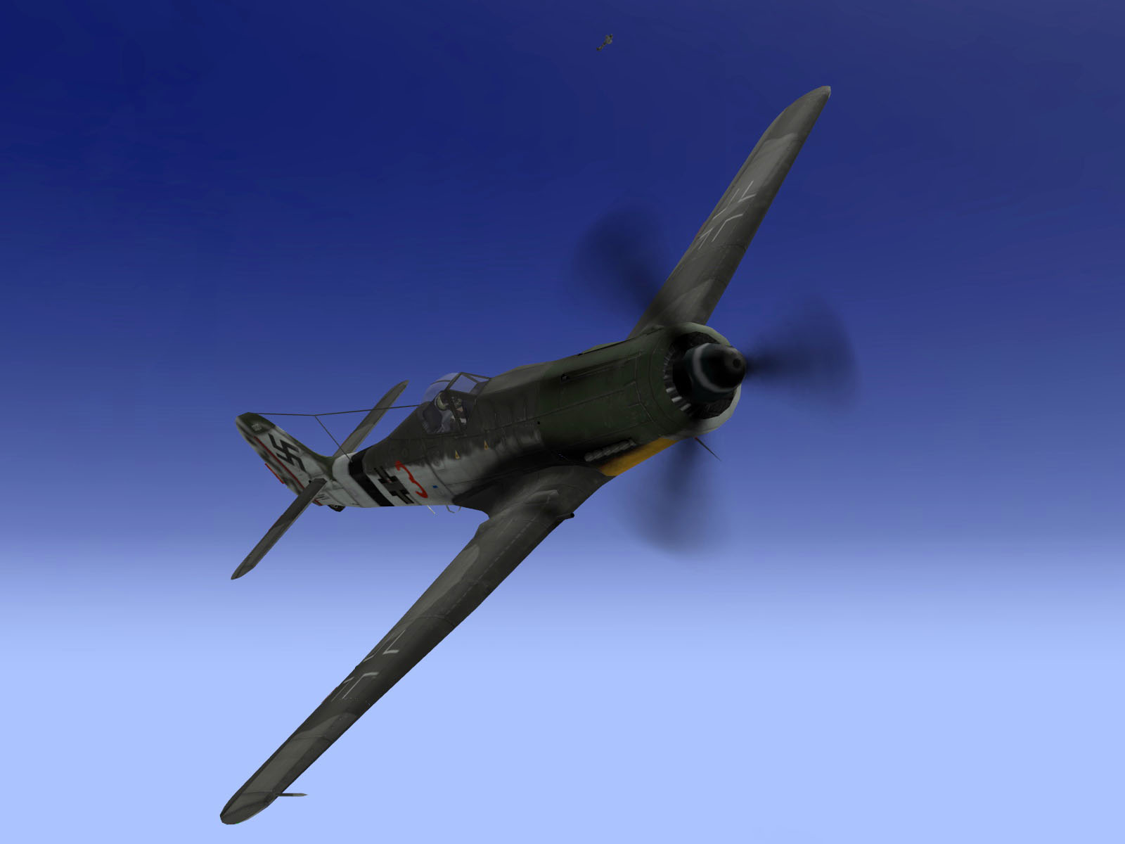IL2 P3 Ta 152C 7.JG26 red 3 performing a right high angle banking turn V01