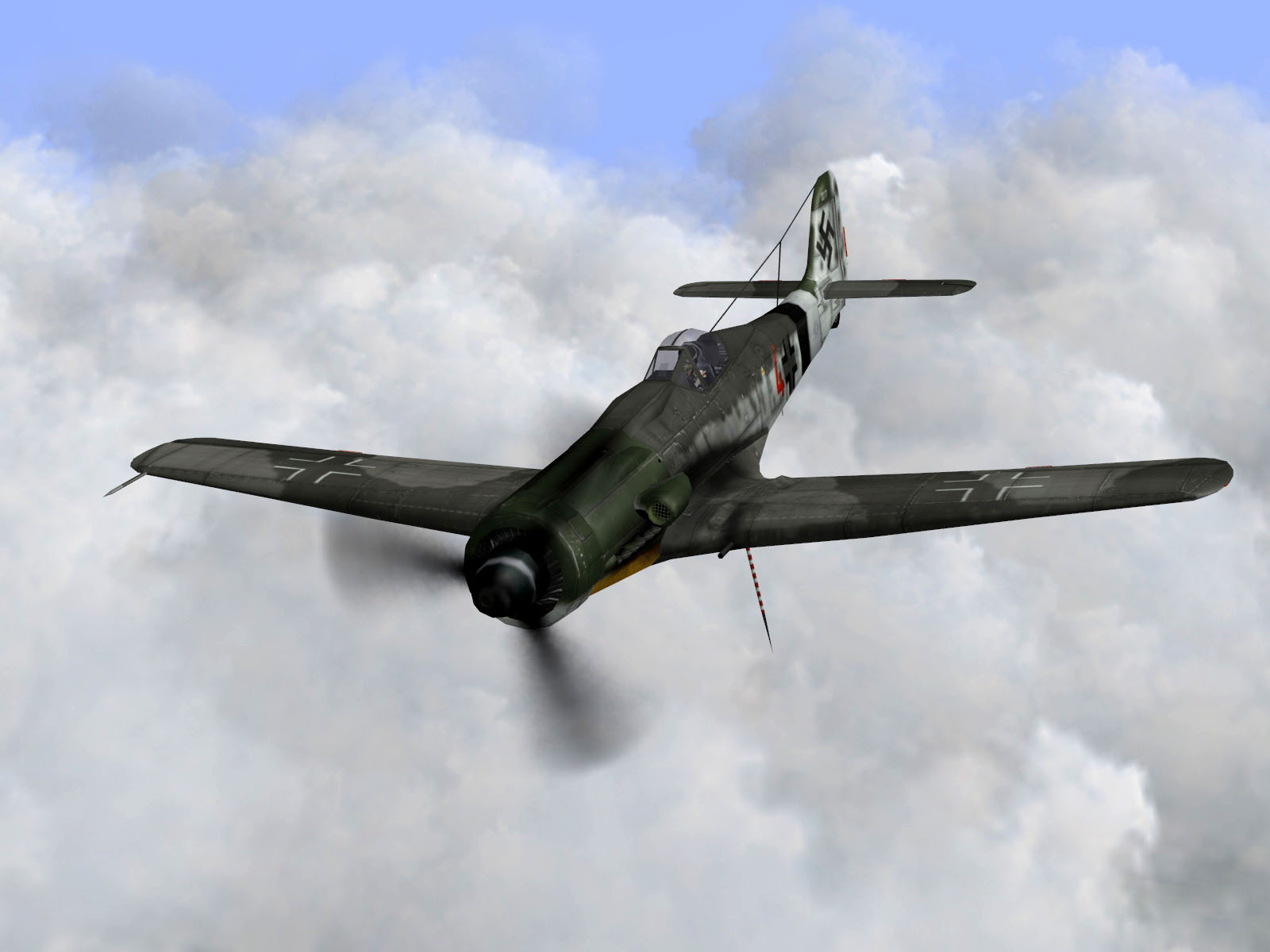 IL2 P3 Ta 152C 7.JG26 red 4 over storm clouds V01