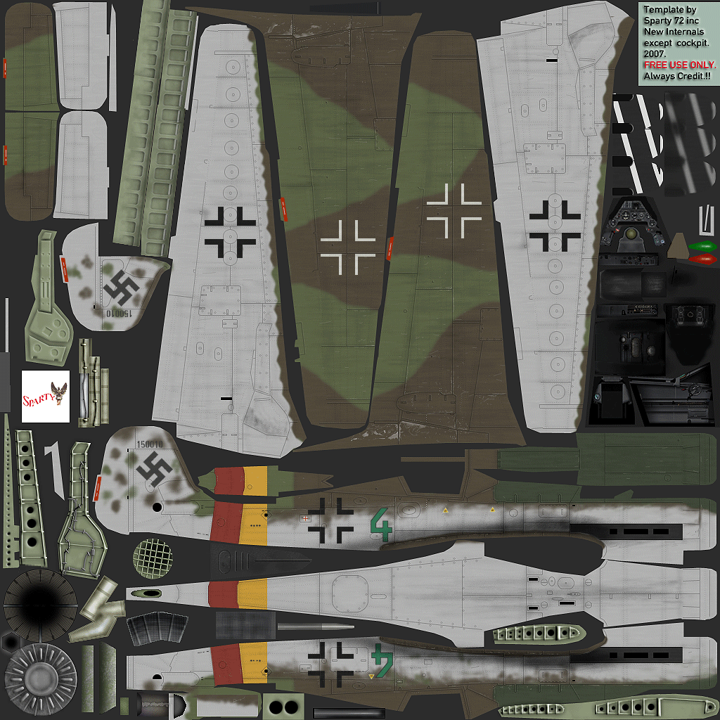 IL2 CF Ta 152H1 Stab JG301 Green 4 Walter Loos Germany 1945
