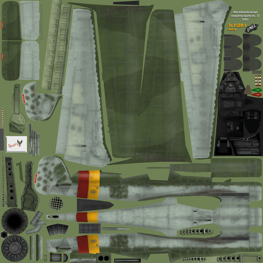 IL2 EM Ta 152H1 Stab JG301 Green 13 Germany 1945 NM
