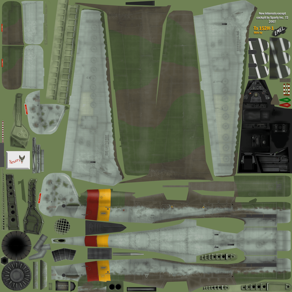 IL2 EM Ta 152H1 Stab JG301 Green 8 Germany 1945 NM