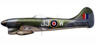 Asisbiz Artwork Profile Tempest MkV RAF 274Sqn JJ W Pierre Clostermann EJ893 England 1944 0A