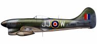 Asisbiz Artwork Profile Tempest MkV RAF 274Sqn JJW Pierre Clostermann EJ893 England 1944 0A