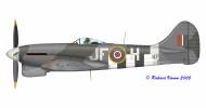Asisbiz Artwork Profile Tempest MkV RAF 3Sqn JFH JN817 RAF Matlask England Sep 1944 0A