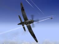 Asisbiz IL2 TT MkV RAF 501Sqn SD R EJ588 dog fighting with Luftwaffe Ta 152C V04