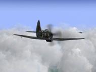 Asisbiz IL2 TT MkV RAF 501Sqn SD R EJ588 dog fighting with Luftwaffe Ta 152C V09