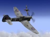 Asisbiz IL2 TT MkV RAF 501Sqn SD R EJ588 in aerial combat with German Ta 152C V02