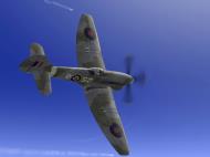 Asisbiz IL2 TT MkV RAF 501Sqn SD R EJ588 performing a steep right banking turn V01