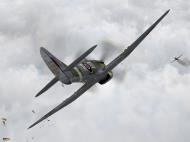 Asisbiz IL2 TT MkV RAF 501Sqn SD R EJ588 shooting down a German Ta 152H V02