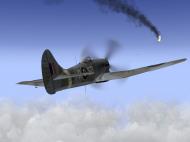 Asisbiz IL2 TT MkV RAF 501Sqn SD R EJ588 shooting down a luftwaffe Ta 152C V05