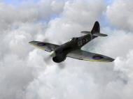 Asisbiz IL2 TT MkV RAF 501Sqn SD W EJ599 on patrol over storm clouds Germany V01