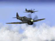 Asisbiz IL2 TT MkV RAF 501Sqn SD X EJ763 in tight formation over Germany V01