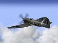 Asisbiz IL2 TT MkV RAF 501Sqn SD X EJ763 on patrol over storm clouds Germany V01