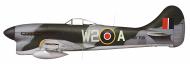 Asisbiz Artwork Profile Tempest MkV RAF 80Sqn W2A Evan Mackie NV700 England 1944 0A