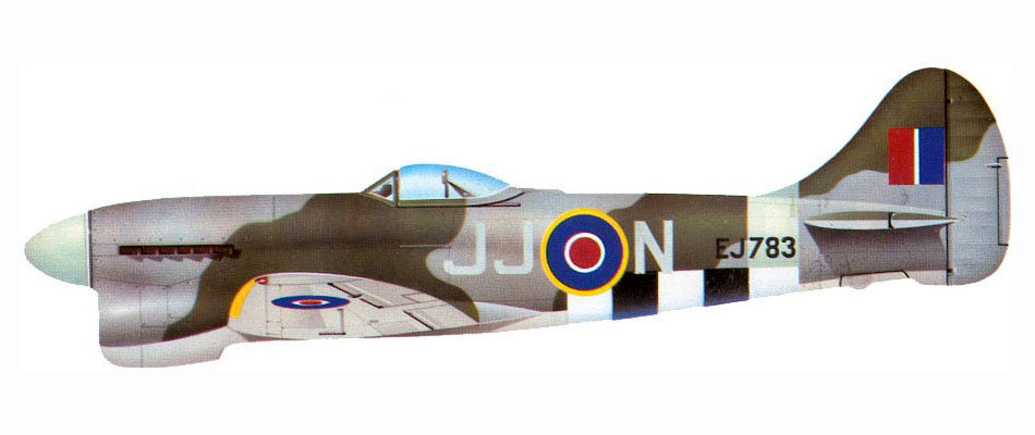 Artwork Profile Tempest MkV RAF 274Sqn JJ N EJ783 England 1944 0A